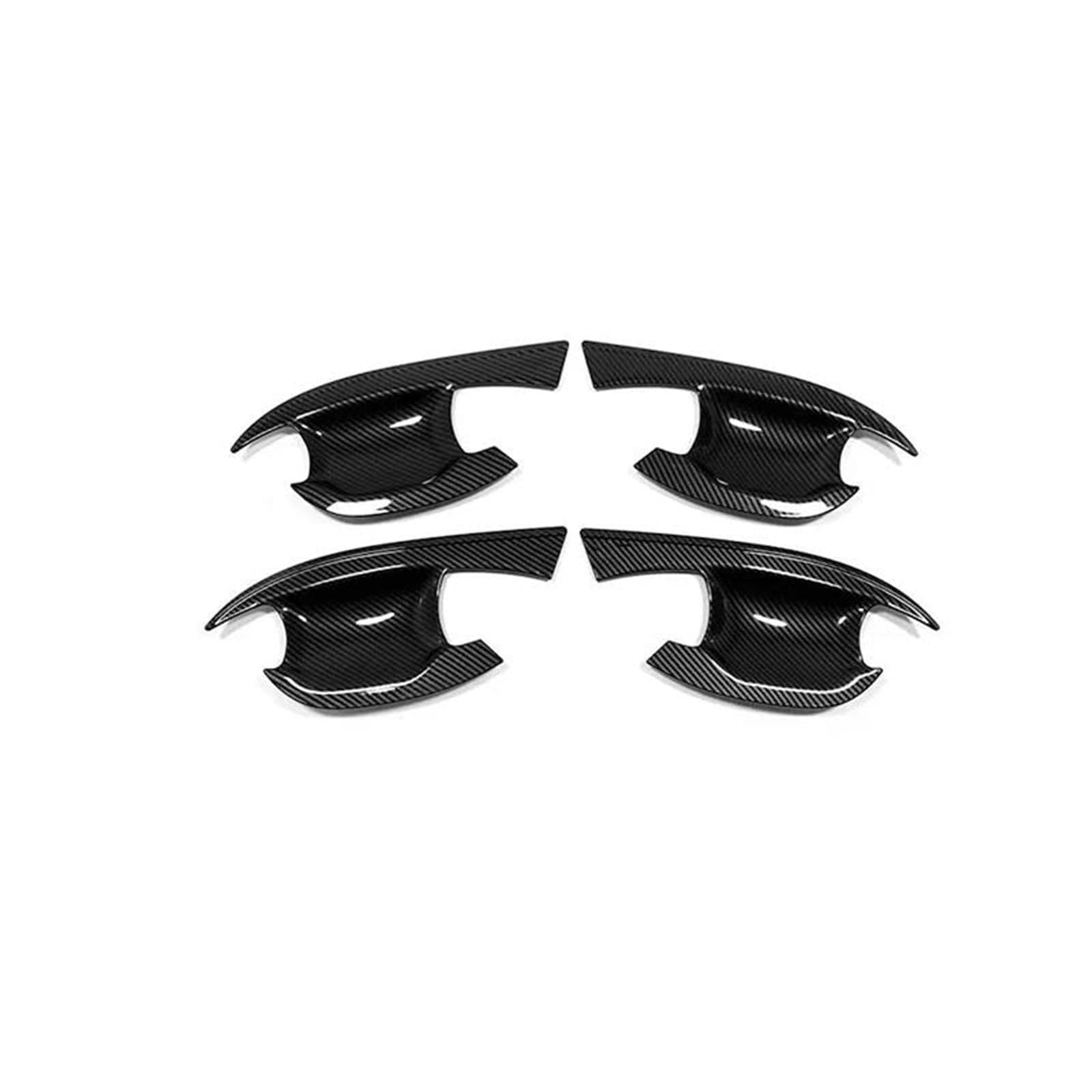 ZAPORA for KIA for Sportage for LHD 2023 2024 2025 Chrome Car Door Handle Cover Trim Sticker Styling Accessories(Carbon Bowl)