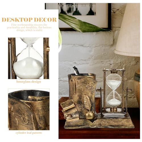 Reloj de arena decorativo rotativo para transformar el ambiente de tu escritorio u oficina 4