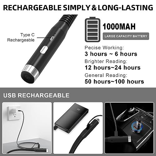 HORJOR Lampada da Lettura 3 Colori LED Luce per