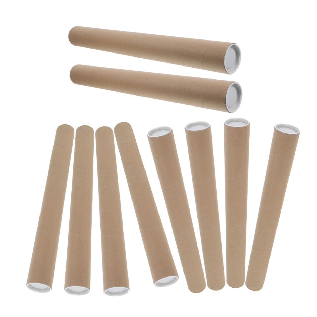 Runde Versandhülsen Stabile Papprollen 10 Stück aus Kraftpapier 10cm Durchmesser zum Basteln und Sicheren Versand für Poster und Karten in Büros und Galerien