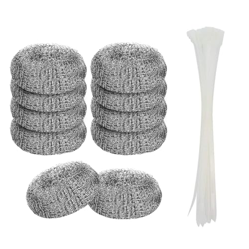 Follette per lavatrici, in acciaio inox, per la rimozione dei peli di animali, lavatrici, 10 pezzi, accessori per la lavatrice, con 10 fascette per cavi