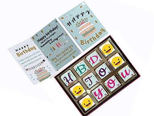 Redbakers.in Happy Birthday Glitter Chocolate Gift Box & Greeting...