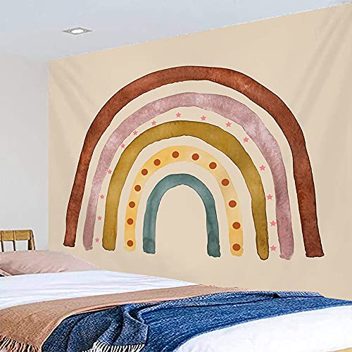 YANR-Rainbow-Boho-Tapestry-Wall-Decor-Retro-Rainbow-Decor-Hippie-Wall-Tapestry-For-Bedroom-Aesthetic-Room-Decor-For-Teen-Girls-Nursery-Dorm-51-x-59-inch 51Z60JFYZYS