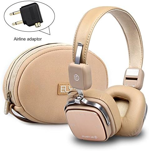 Yenona Wireless Bluetooth Stereo Headphones, Foldable Bluetooth Headset with DEEP BASS, Wireless / Wired Headphones with Microphone for iPhone / iPad / iPod / Samsung Galaxy / Bluetooth Devices beige