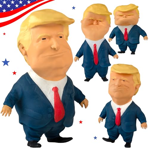 Investology Special Edition Pose-able Prez: Donald Trump - The Best Funny, Stretchy, Squishy Donald Trump Stress Splat Doll Ever! Stress Relieving Novelty President Collectible Sensory/Fidget Toy