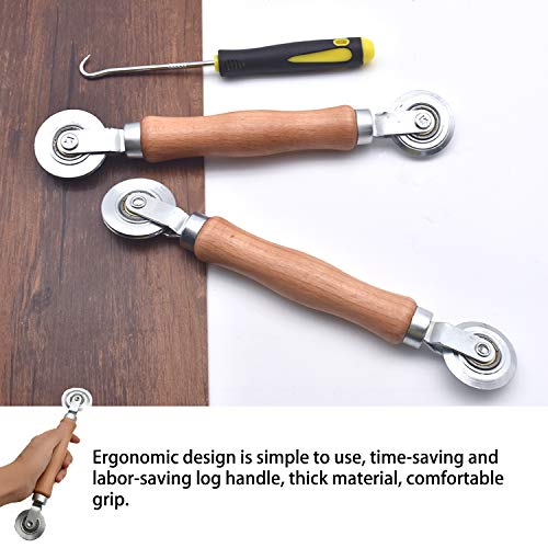 Baytory 3Pcs Screen Rolling Tool Kit For Installing Door Mesh Screens Window, Screen Spline Roller Tool With Wooden Handle And Steel Bearing Wheels, Durable And Easy To Use #TOP6