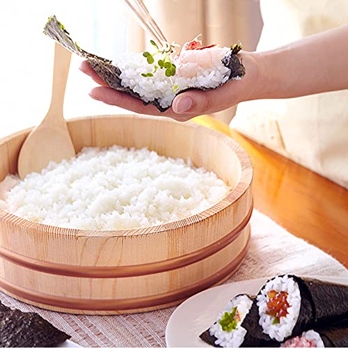 Hangiri Sushi Oke en Bois de Qualité Supérieure avec Accessoires de Cuisine - 4