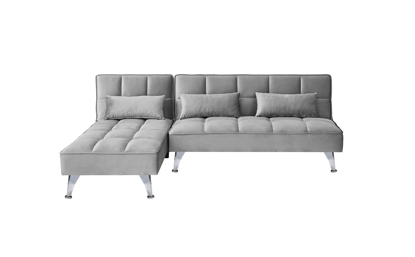 S & S Saldos y Stocks Sofa Cama Chaise Longue Noelia XS 200cm Gris