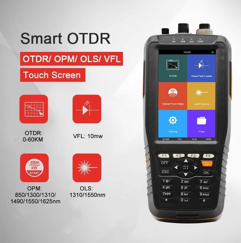 Probador de fibra óptica OTDR portátil inteligente TM290, detector obstáculos punto ruptura óptico,Herramientas de proyecto