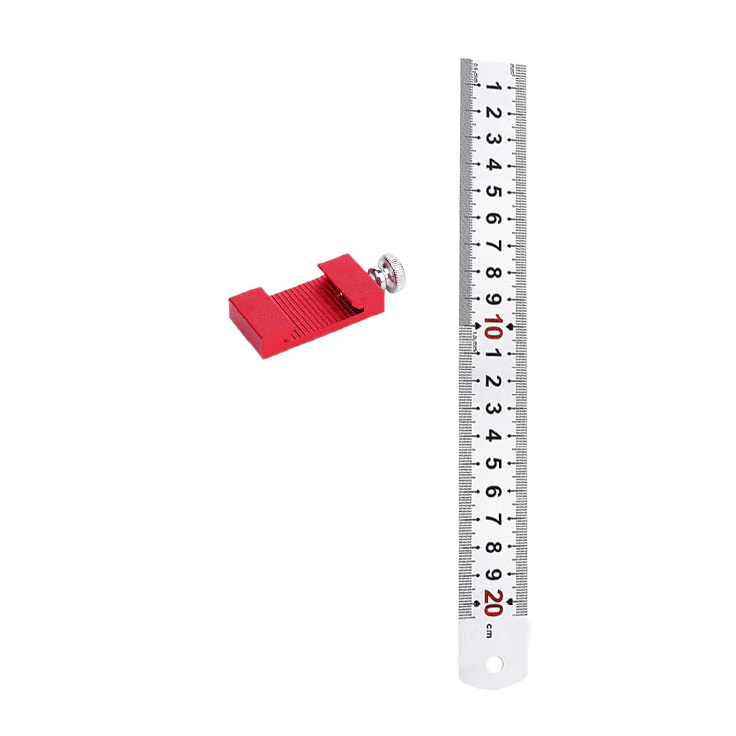 15/20/30/40cm Carpenter Scribing Ruler Metal Carpentry Square with Positioning Slide Stop Woodworking Tool
