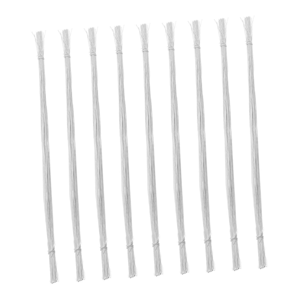 Beatifufu 100 Pcs Florist Wire Stems Long-Lasting Wire Flowers for DIY Crafts Handmade Flower Making Wires Smooth and for Arrangements