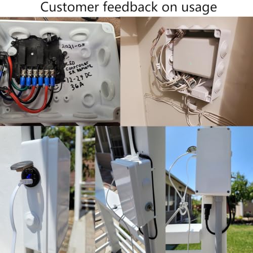Image of Junction Box, Reserved Holes Electrical Boxes Waterproof IP65 ABS Plastic Electrical Power Cord Enclosure Project Box Black 15.7 x 13.8 x 4.7 inch(400x350x120mm)