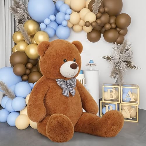 Image of MaoGoLan Big Teddy Bear 5ft - Large Stuffed Animal with Smiling Face - Cuddly Valentines Gift for Boyfriend,Wife,Lover