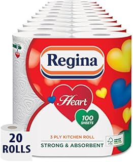 Regina Heart Kitchen Towels 20 Rolls