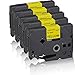 Produktbild 5x Schriftband kompatibel für Brother P-Touch 2420 PC P-Touch 2430 PC P-Touch 2450 CC P-Touch 2450CC P-Touch 2450 DX P-Touch 2460 P-Touch 2470 P-Touch 2480 P-Touch 2500 PC P-Touch 2700 VP P-Touch 2730VP P-Touch 300 TZE-631 Gelb/Black Yellow