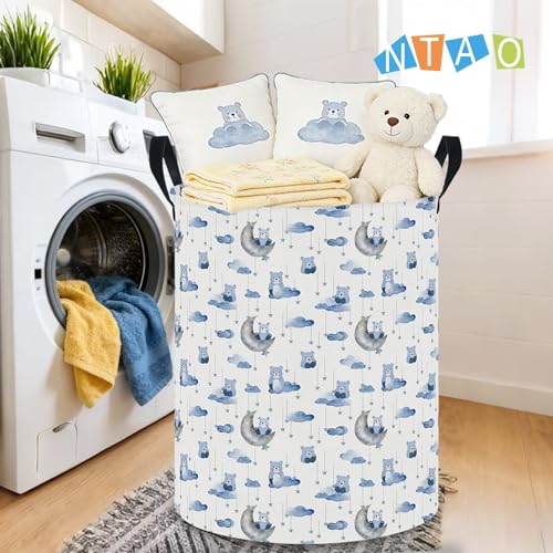 Image of NTAOHAMPER Goody Bear Laundry Hamper,Laundry Basket,Baby Nursery Hamper,Waterproof Storage Bin,Clothes Organizer Basket,Room Decor(Goody Bear)