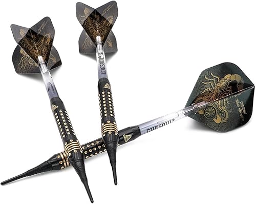 Miniatura 5 de Juego de dardos de punta suave de 16 gramos con funda de lujo de Black Scorpion CUESOUL