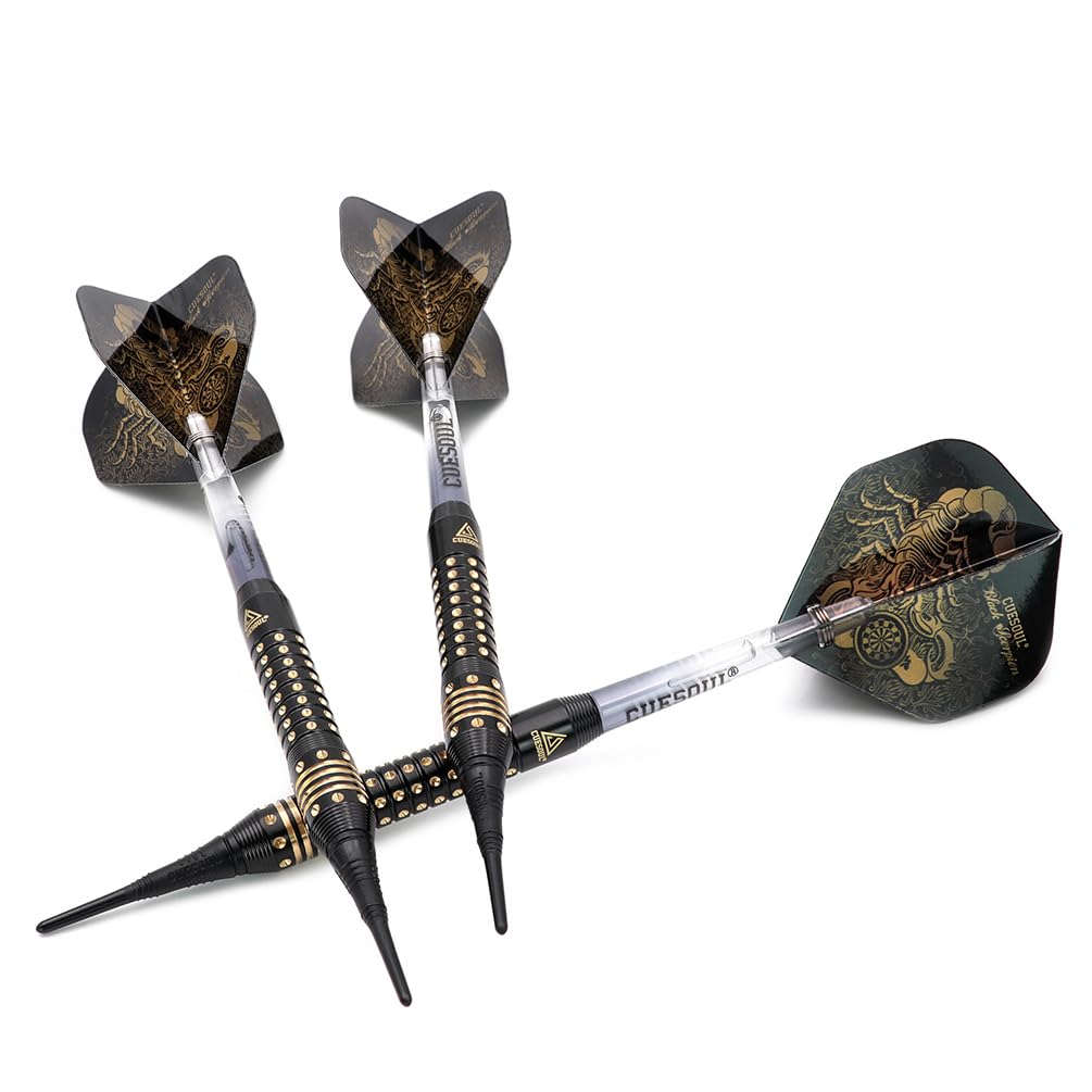 CUESOUL Freccette Black Scorpion Punta Morbida - Set Deluxe 16g Con Custodia Di Lusso - Foto 4