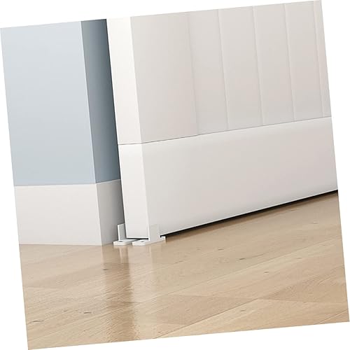 Miniatura 4 de 2 juegos de guías de suelo para puertas correderas de granero, soportes inferiores ajustables para puertas de gabinete de derivación, topes de