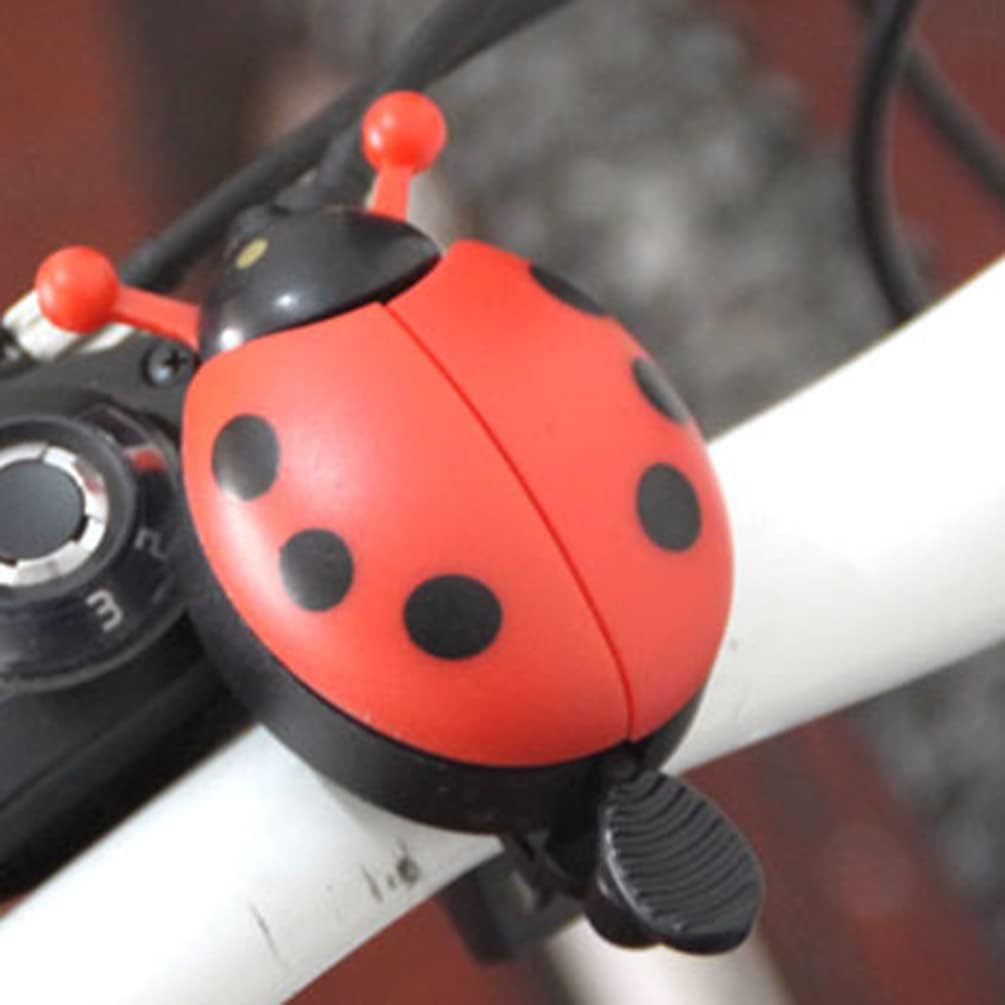 IMIKEYA 4pcs Bicycle Ladybug Bell Ladybird Alarm Bike Tricycle Scooter Metal Handlebar Horn Mini Aluminum Alloy Bike Ring Loud Crisp Clear Sound Horn Random Color - Image 5