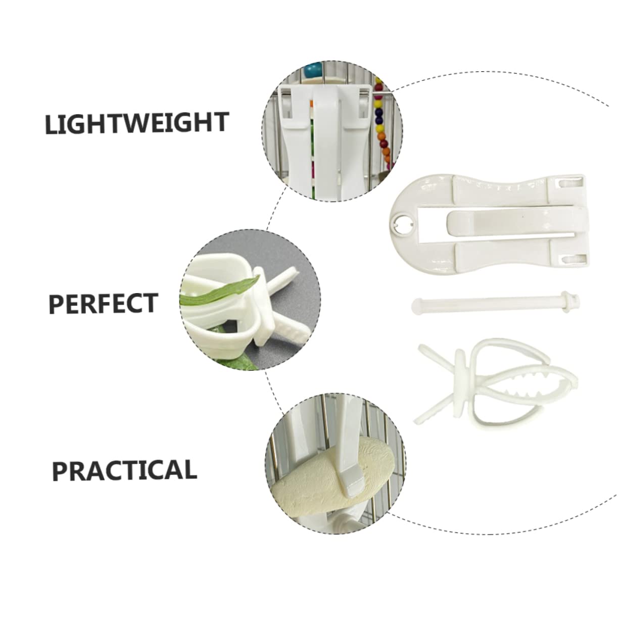 minkissy 12 Piezas Clip de Hueso de Sepia Soporte de Comida para pájaros Clip Fijo Jaula de pájaros de Comida para Tazas de Plato de alimentación de Accesorios de Jaula de