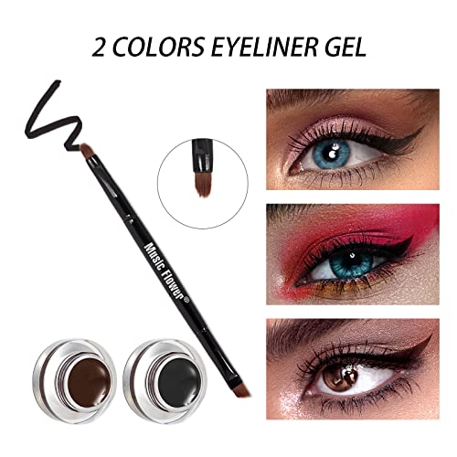 Delineador Gel Impermeable Negro y Marrón Pack 2 miniatura 5