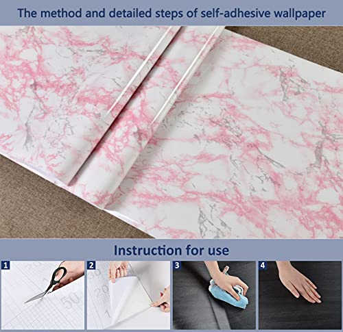 Papier peint marbre étanche pour masquer les défauts d'une table - 7