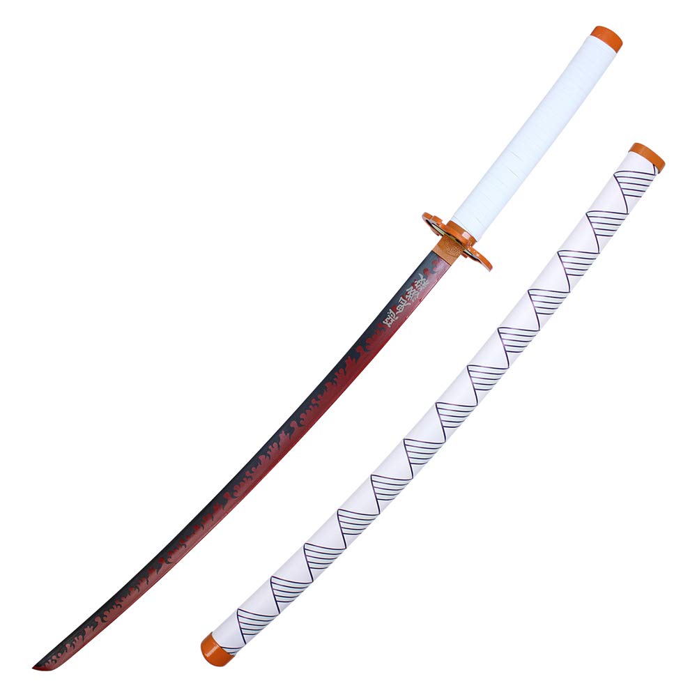 Collectableitemestore 41" Metal Fantasy Samurai Sword Replica Demon Slayer Kyoujurou Rengoku