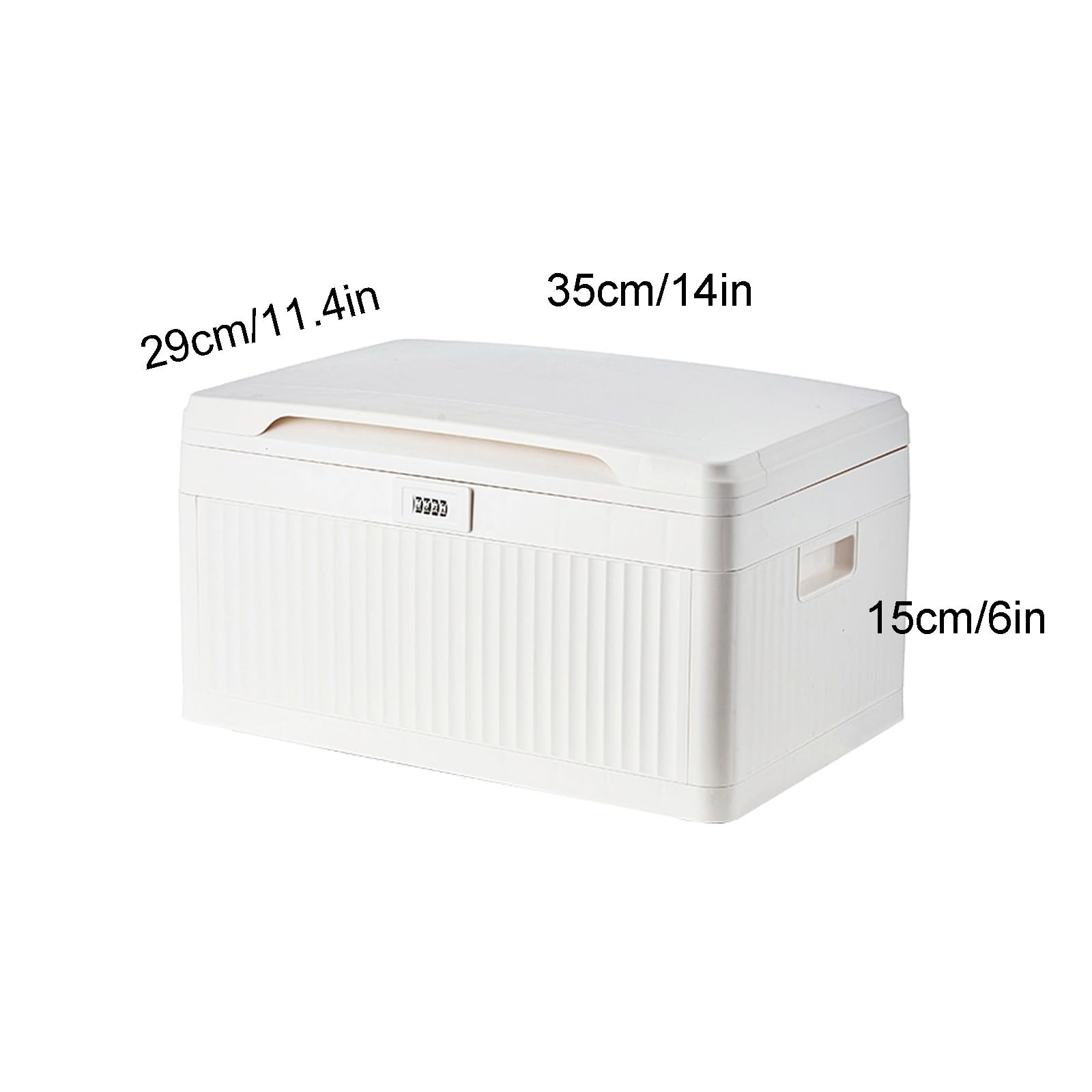 Cassaforte Cellulari con Serratura, Cassaforte Piccola con Coperchio, in Plastica, Stabile e Resistente, con Lucchetto a Combinazione per Riporre Oggetti(White,35x29x15cm/14x11.4x6in)