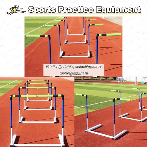 Ostacoli regolabili per allenamento – Set di 4 ostacoli di velocità per atleti, attrezzatura pratica per allenamento su pista e campo
