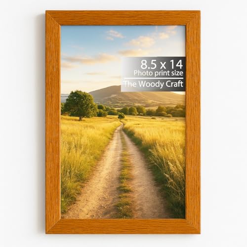 Image of Photo Frame 8.5x14 Legal Size | Wall Photo Frames To Energize Decor | Orange Photo Frames For Wall Decor | Wooden Frame With Lasting Finish | Birthday Photo Frame