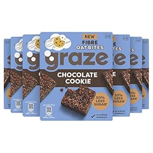 Graze Chocolate Cookie Havermoutrepen, met chocoladestukjes en stukjes koek – 7 x (4 x 30 g) – Voordeelverpakking