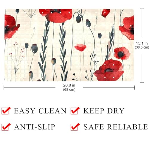 Tapis de bain antidérapant extra long absorbant l'eau en PVC