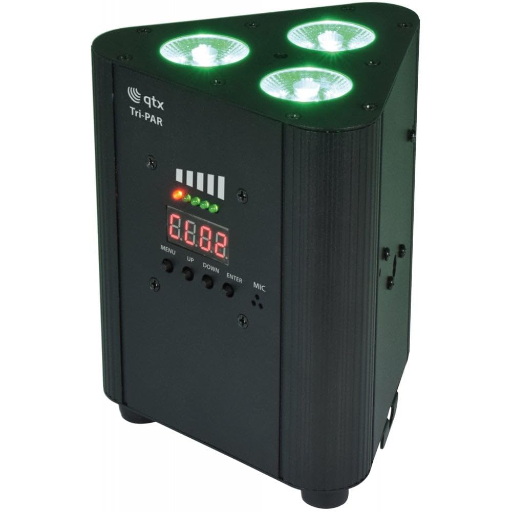 QTX Tri-PAR: Rechargeable Triple PAR Uplighter Rechargeable Battery inc remote