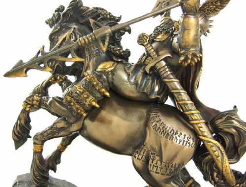 Estatua Odin Dios Nórdico Acabado Bronce miniatura 5