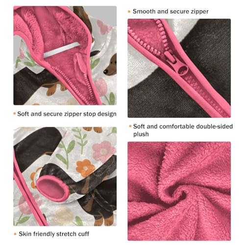 GuoChe Dog and Flowers Baby Boy Sherpa Jacket3