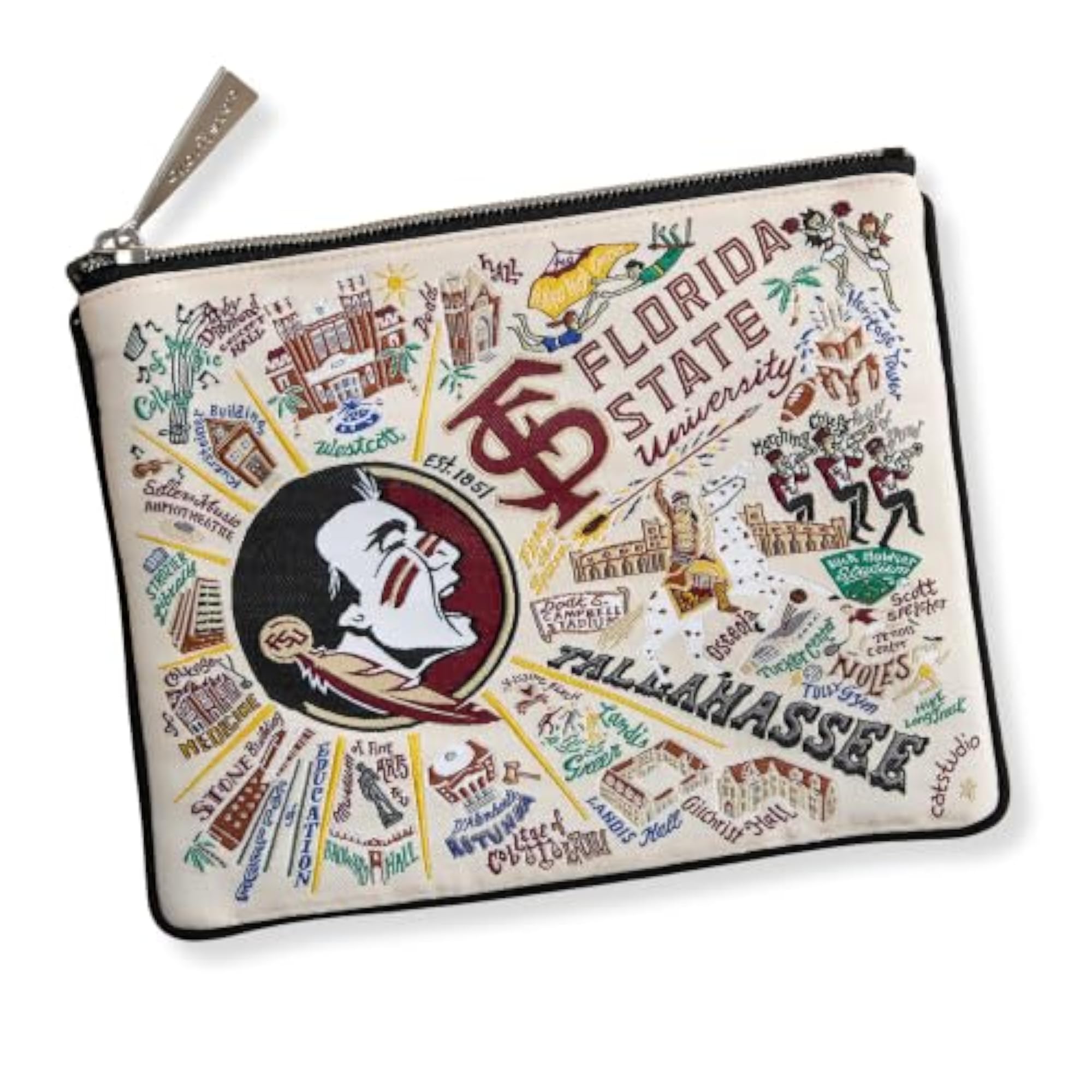 Florida State University Zipper Pouch, Collegiate Design