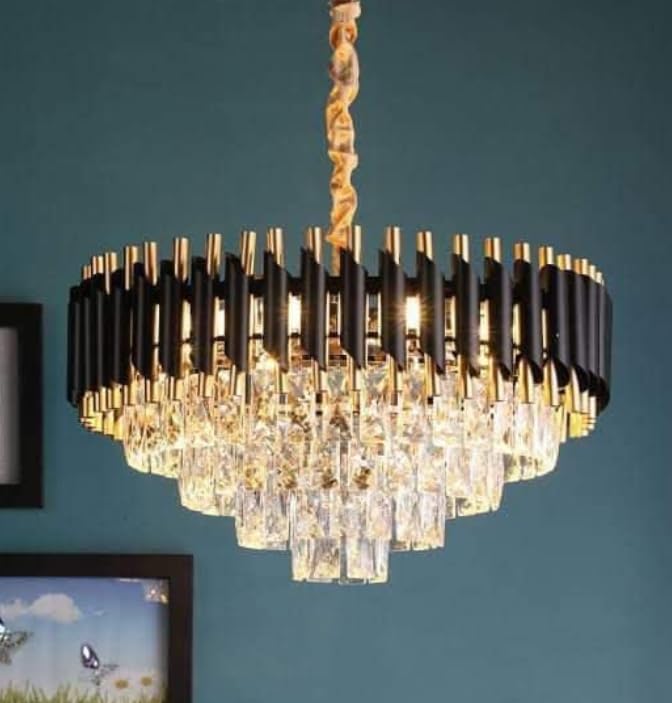 Dreamie K9 550 mm Dia Crystral jhumar Light for Hall | Chandeliers for Living Room Living Room | Jhoomer for Hall Ceiling Light for Home | Jhumar for Home | Size 550 mm