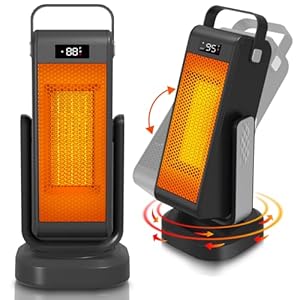 Space Heater Indoor,2024 Newest Upgraded 1500W PTC Ceramic Space Heater Large Room,2s Fast Heating,3D Oscillating,Heater for Bedroom,Office,Heat Up 400sq.ft