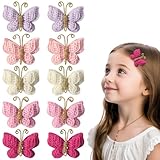 10 Stück Baby-Haarnadel, Schmetterling, für neue, rutschfeste Haarspange, Haar-Accessoires für Babys, Mädchen, feines Haar