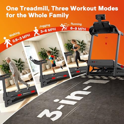 Image of Foldable Treadmill with 0-15% Auto Incline, 3.8 HP Folding for Home Running, 9.0 MPH Max Speed, 330 LBS Weight Capacity, Bluetooth Speakers & APP Connectivity