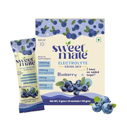 Image of Electrolyte Drink | Blueberry | 10 Sachets | Clean Hydration Formula | Sugar-Free | With Electrolytes for Post-Workout & Daily Use