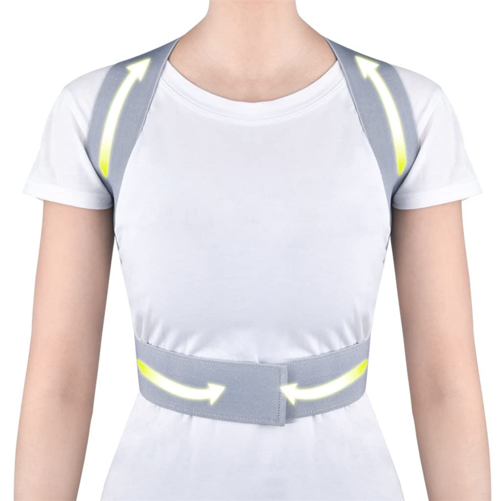 Correttore per la Schiena, Cintura di Supporto per clavicola, Colonna vertebrale, Spalle e Schiena, correzione, previene la Posizione incurvata, Unisex 1