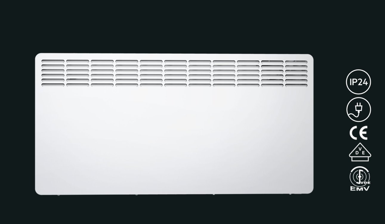 AEG WKL 2005 Wandkonvektor 2000 W 20 m² 5-30 °C wandhängend LC-Display Wochentimer Metall