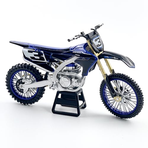 Modelo Motocicleta Dirt Bike 1:12 Diecast Azul miniatura 4