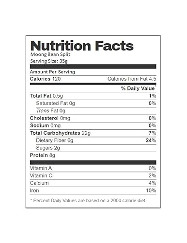 Miniatura 6 de AIVA - Moong Dal con cáscara (división de pulgón) verde Gram Split- 4 libras