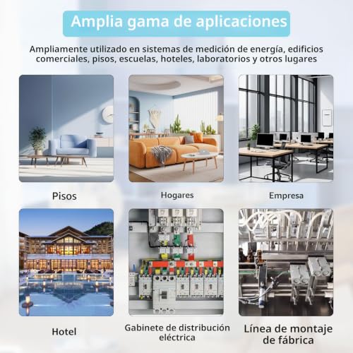 Medidor de corriente digital WiFi trifásico de 80A con protección contra fallos de corriente 4