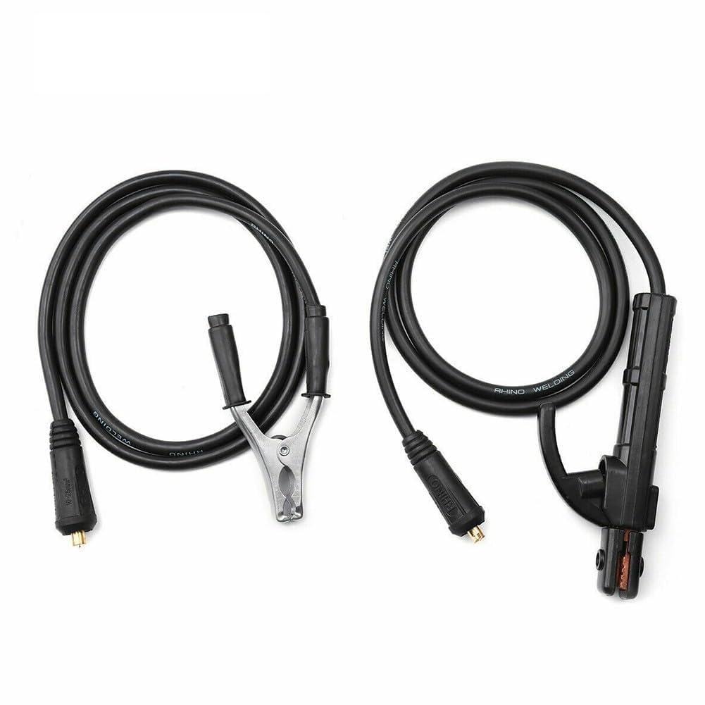 Morsetto a terra per saldatura 300A con cavo, morsetto di terra in rame per saldatrice inverter MMA, manico isolato resistente al calore, nero/argento