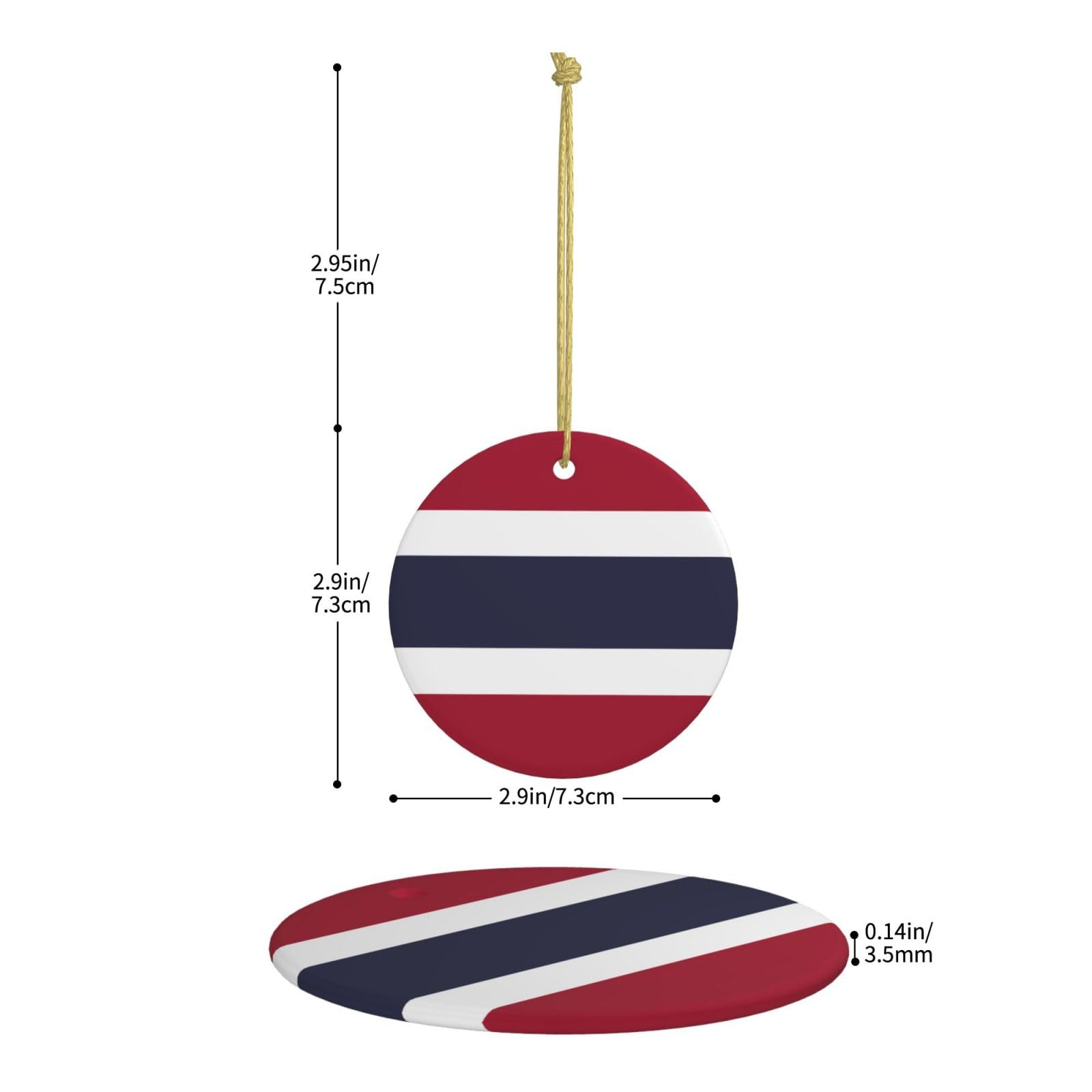 Boule De Noël Personnalisée Famille En Céramique Prénoms - Décoration