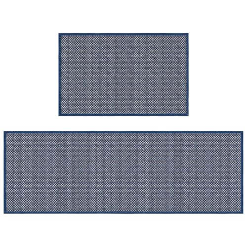 Artoid Mode Non Slip Blue Kitchen Mats Set